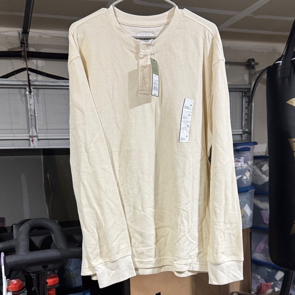 Size Large Men's Ivory Goodfellow Long Sleeve Shirt